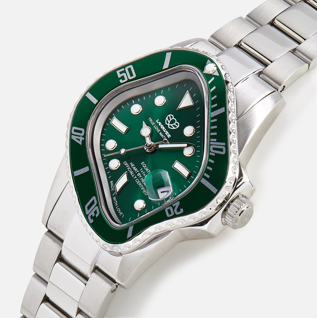 LAARVEE Silver Precision Steel - Green Bezel / Green Dial PH – Kith