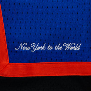 Erlebniswelt-fliegenfischenShops and Mitchell & Ness for the New York Knicks Short - Knicks Blue / Knicks Orange