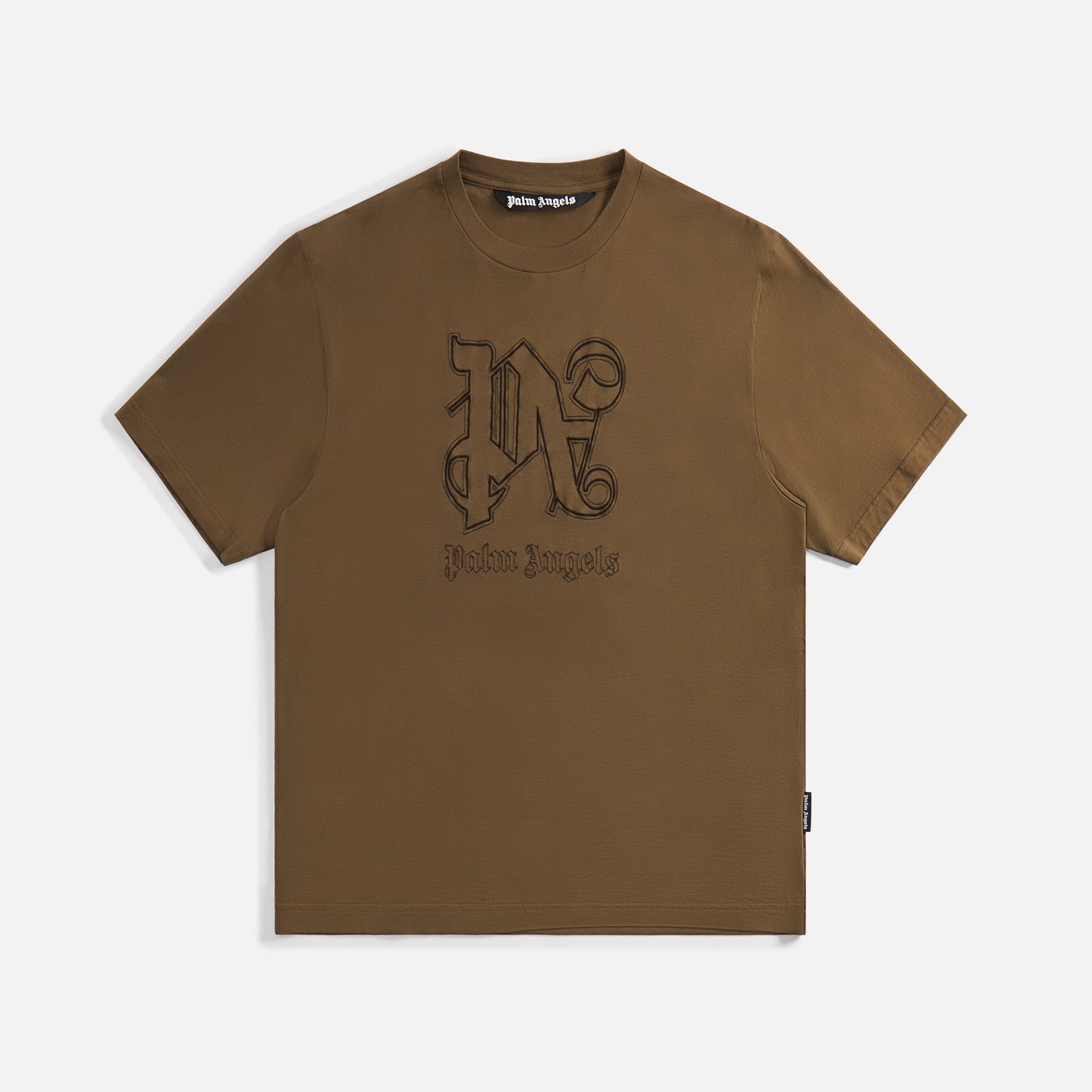 Palm Angels Monogram Statement Tee - Brown / Black