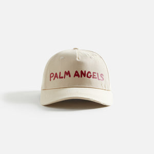 Palm Angels Seasonal Logo Cap - Off White / Red