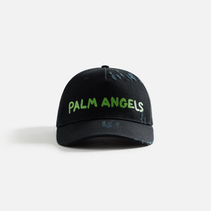 Palm Angels Seasonal Logo Cap -  Black / Green Fluo