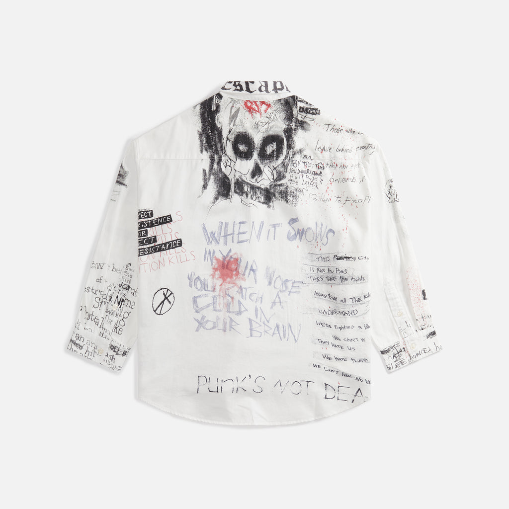 R13 Drop Neck Shirt Doodles On White Kith