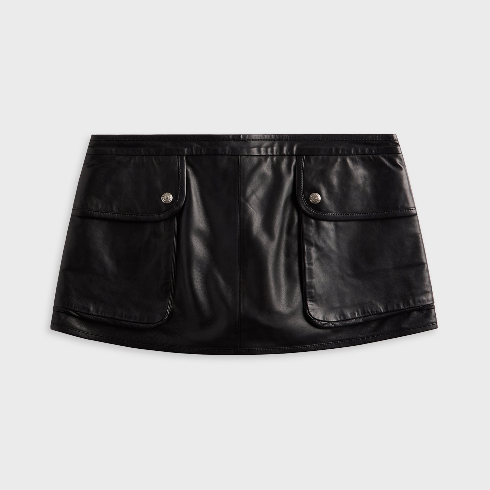 R13 Leather Layered Skirt - Black