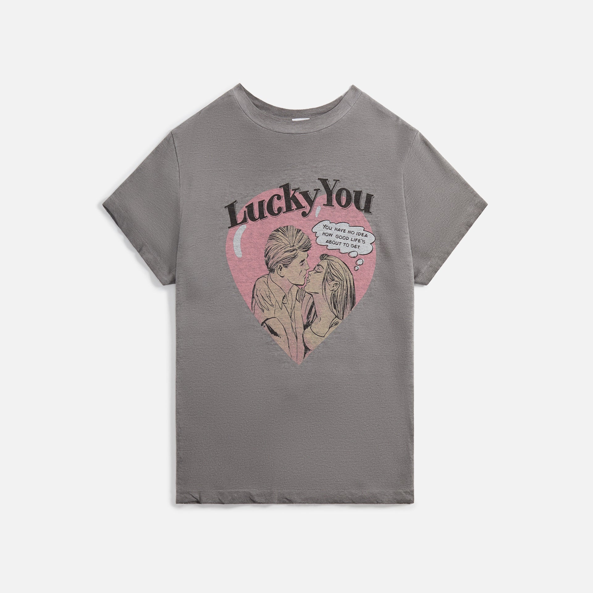 ReDone Classic Lucky You Tee - Grey Haze