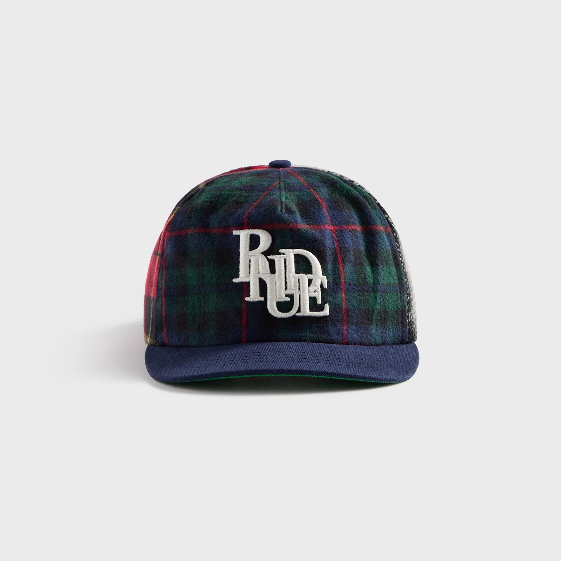Rhude Multi-Flannel Scramble Logo Cap - Multi / White