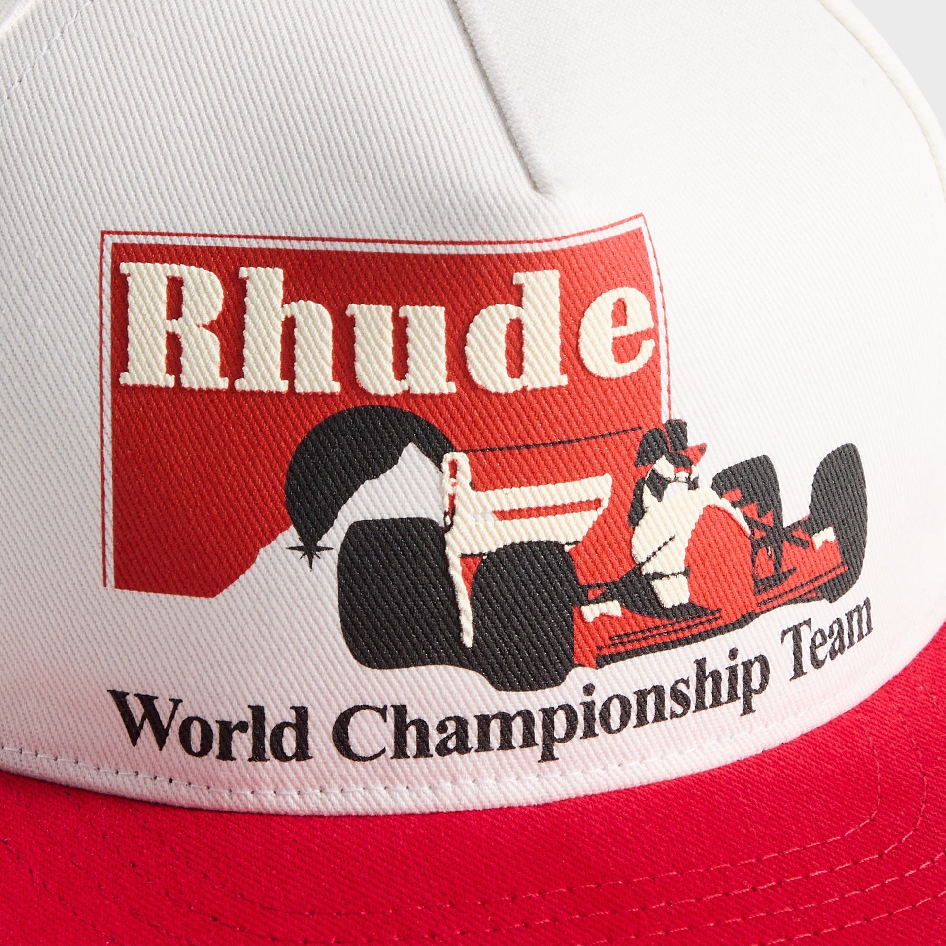 Rhude Trophy Racing Cap - White / Red