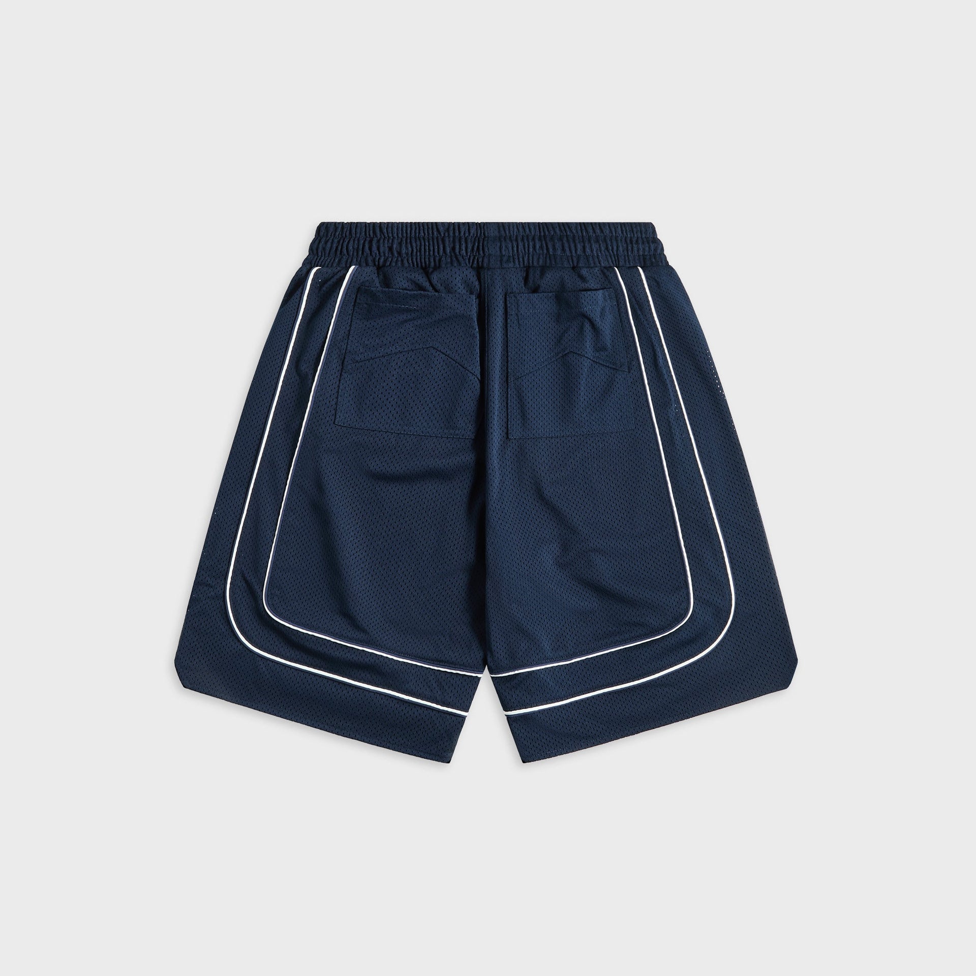 Rhude Baggy Collegiate Logo Short - Navy / Cream