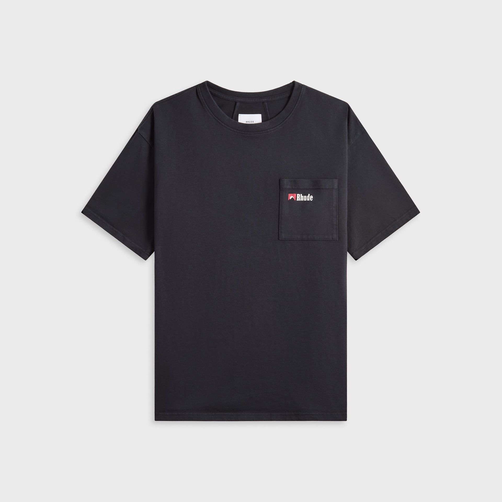 Rhude Moonlight Wolf Pocket Tee - Vintage Black / White / Red