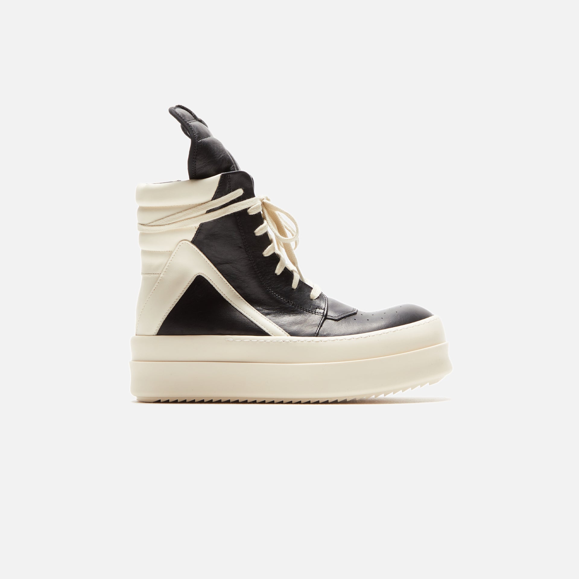 Rick Owens WMNS Mega Bumper Geobasket - Black / Milk