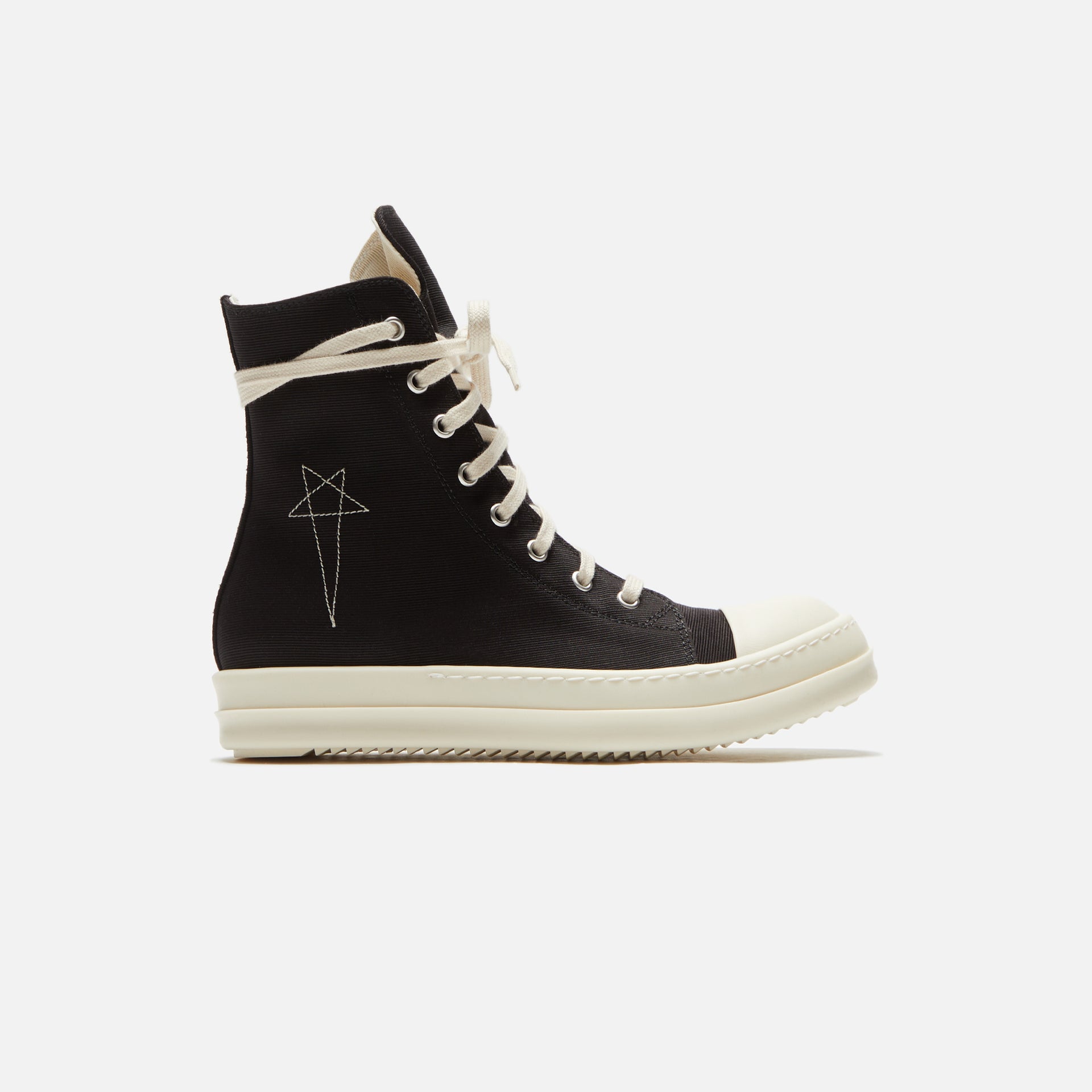 Rick Owens DRKSHDW Pentastitch Sneaker - Black / Milk / Milk Cotton Barre