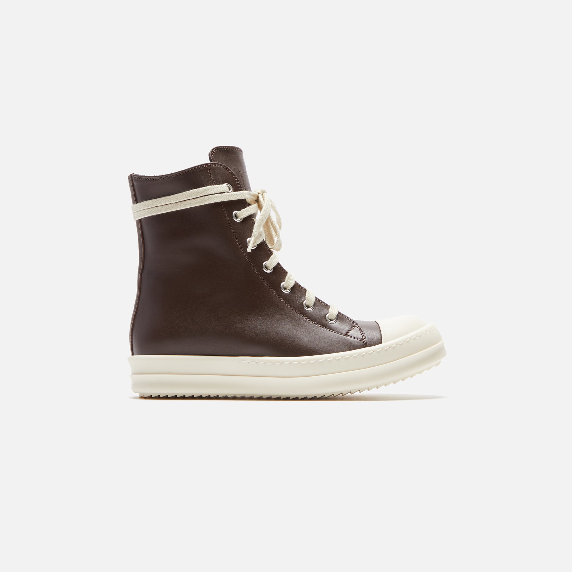 Rick Owens WMNS Scarpe in Pelle Sneakers - Brown / Milk / Milk