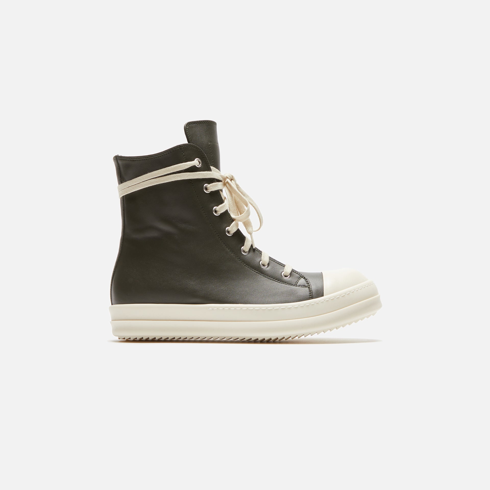 Rick Owens Scarpe in Pelle Sneakers - Forest / Milk / Milk