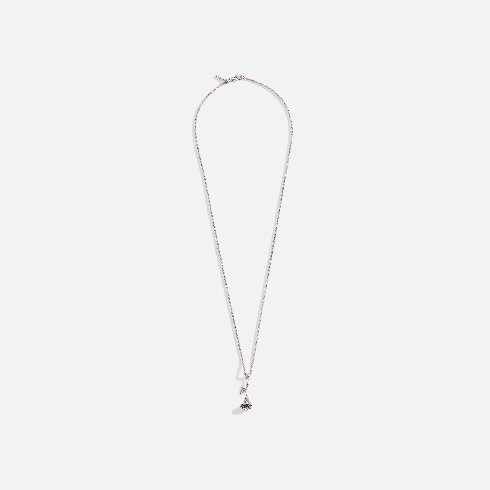 Emanuele Bicocchi Large Rose Pendant Necklace - Silver