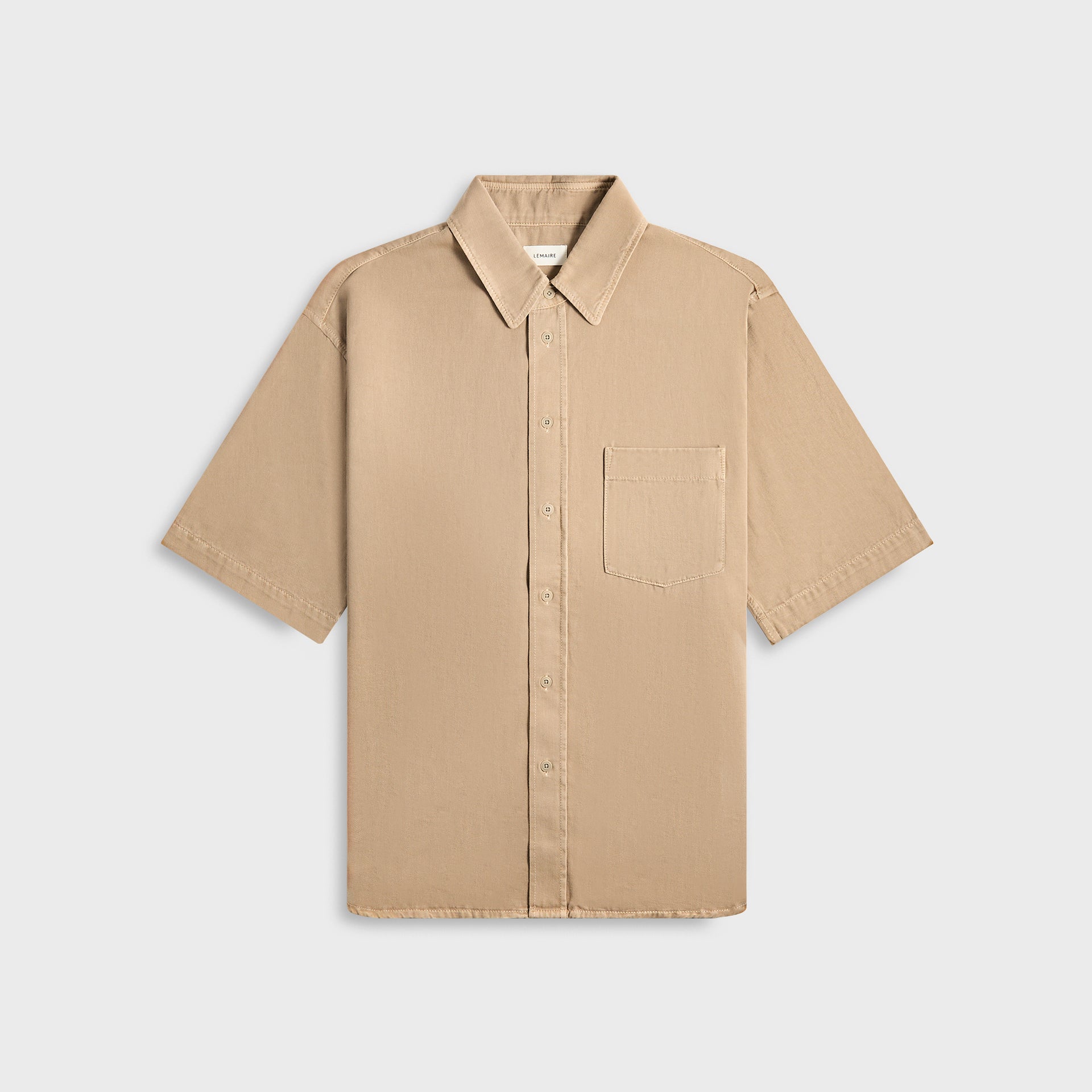 Lemaire Short Sleeve Denim Shirt - Natural Beige
