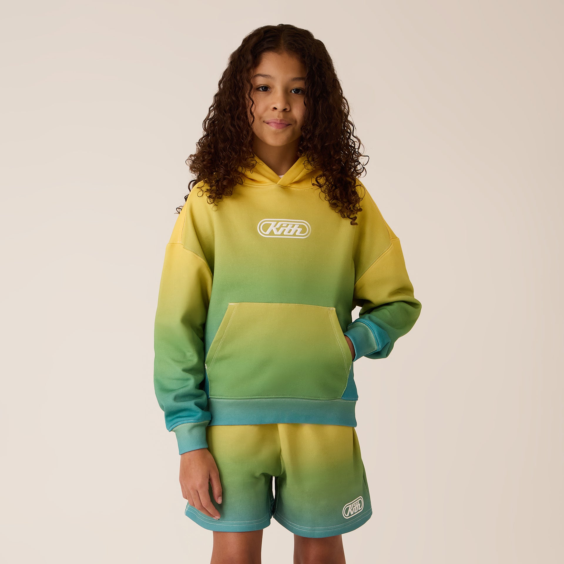 Kith Kids Ombre Liam Short in Parrot