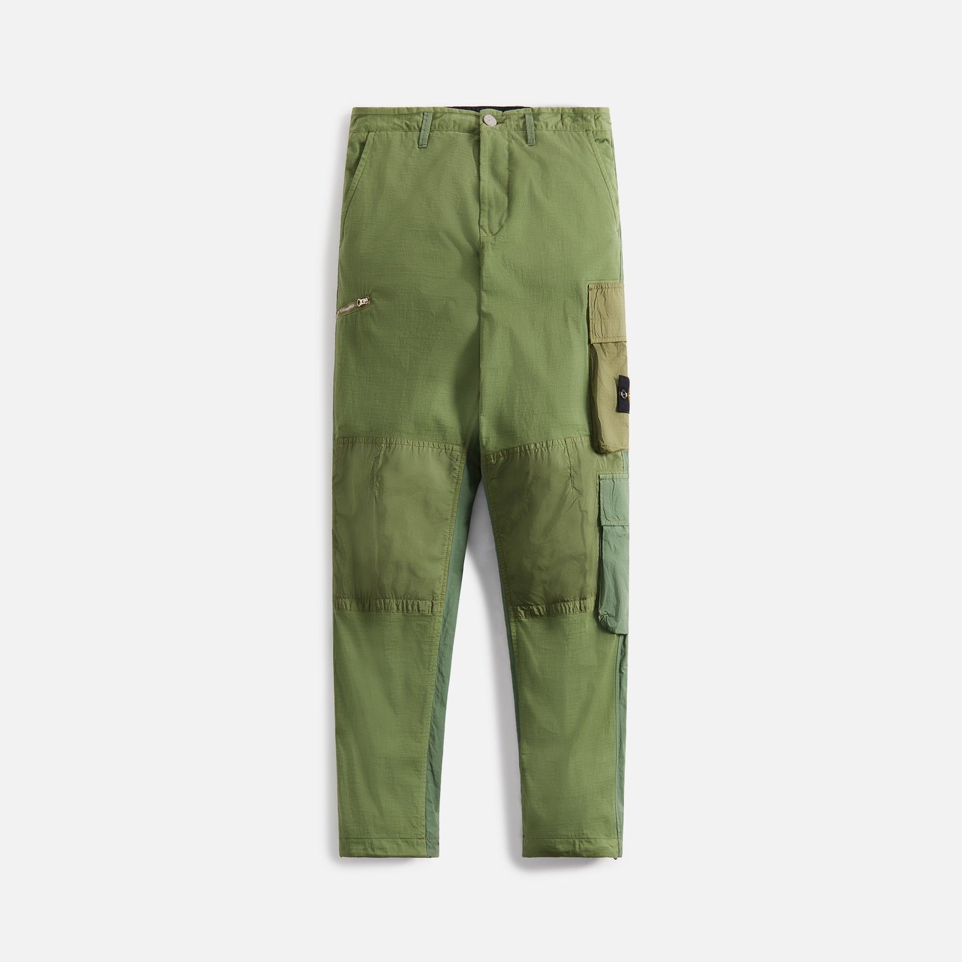 Stone Island Mix Fabric Garment Dyed Pant - Sage