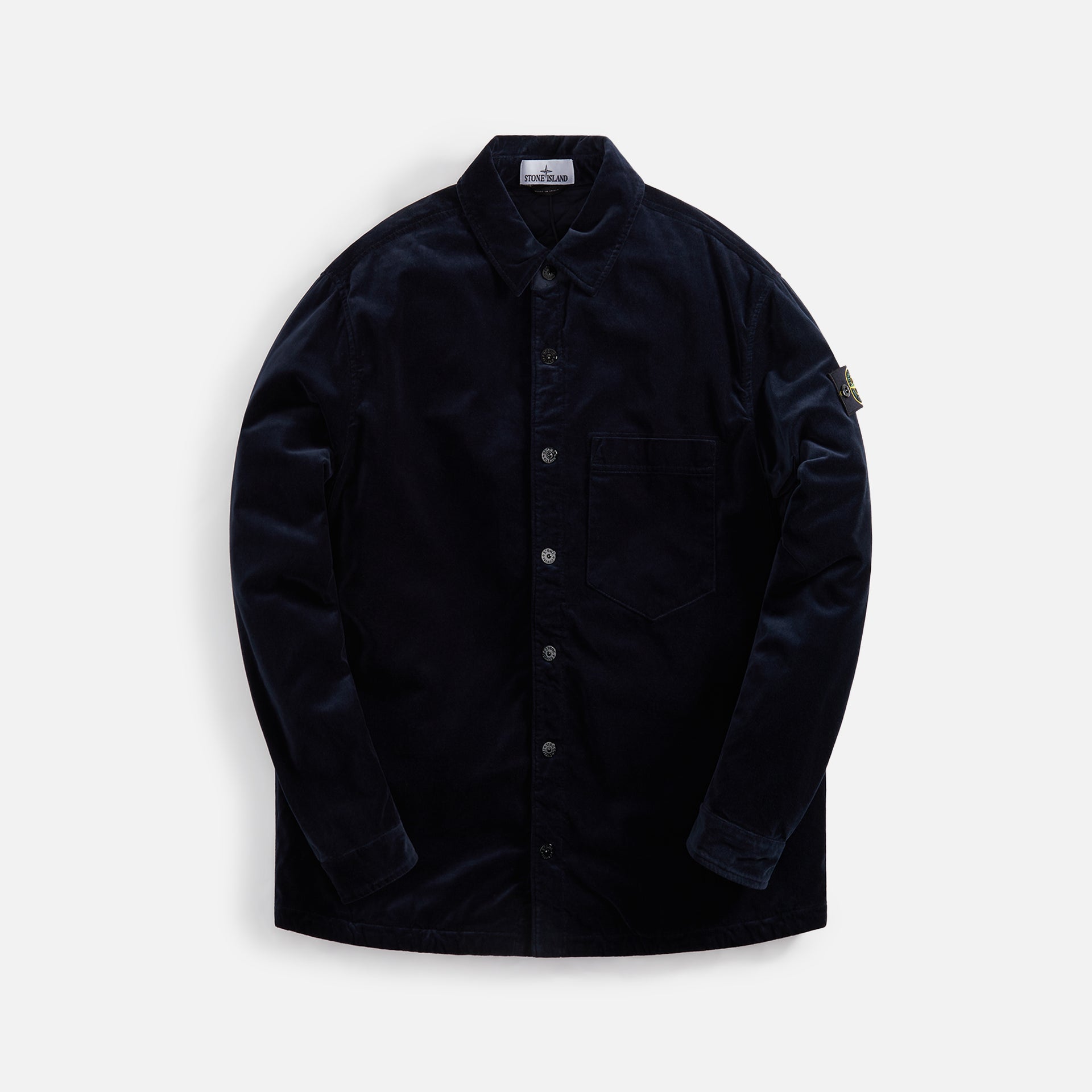 Stone Island Cotton Velvet Overshirt - Navy Blue