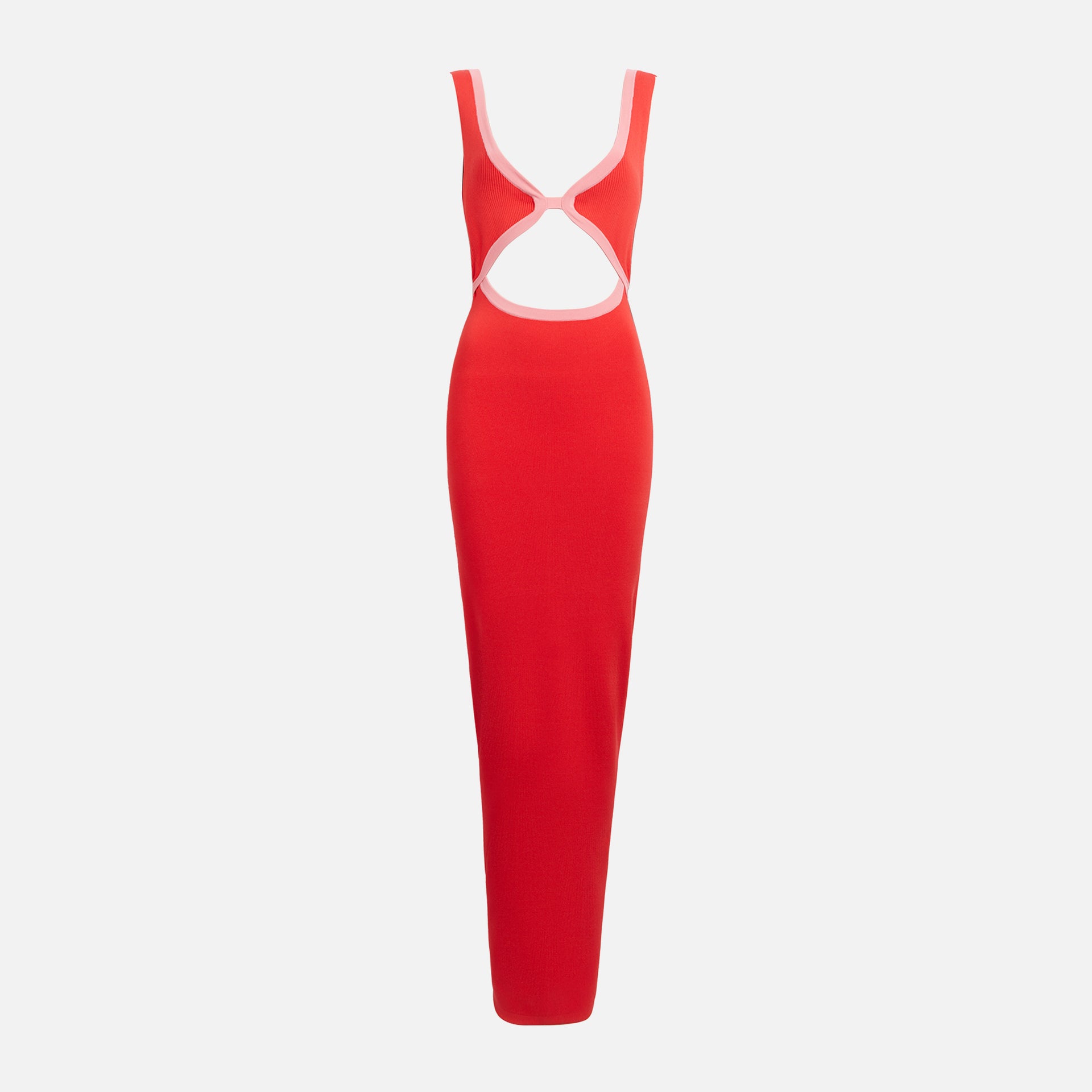 SIR Lupita Shaped Midi Dress - Ruby