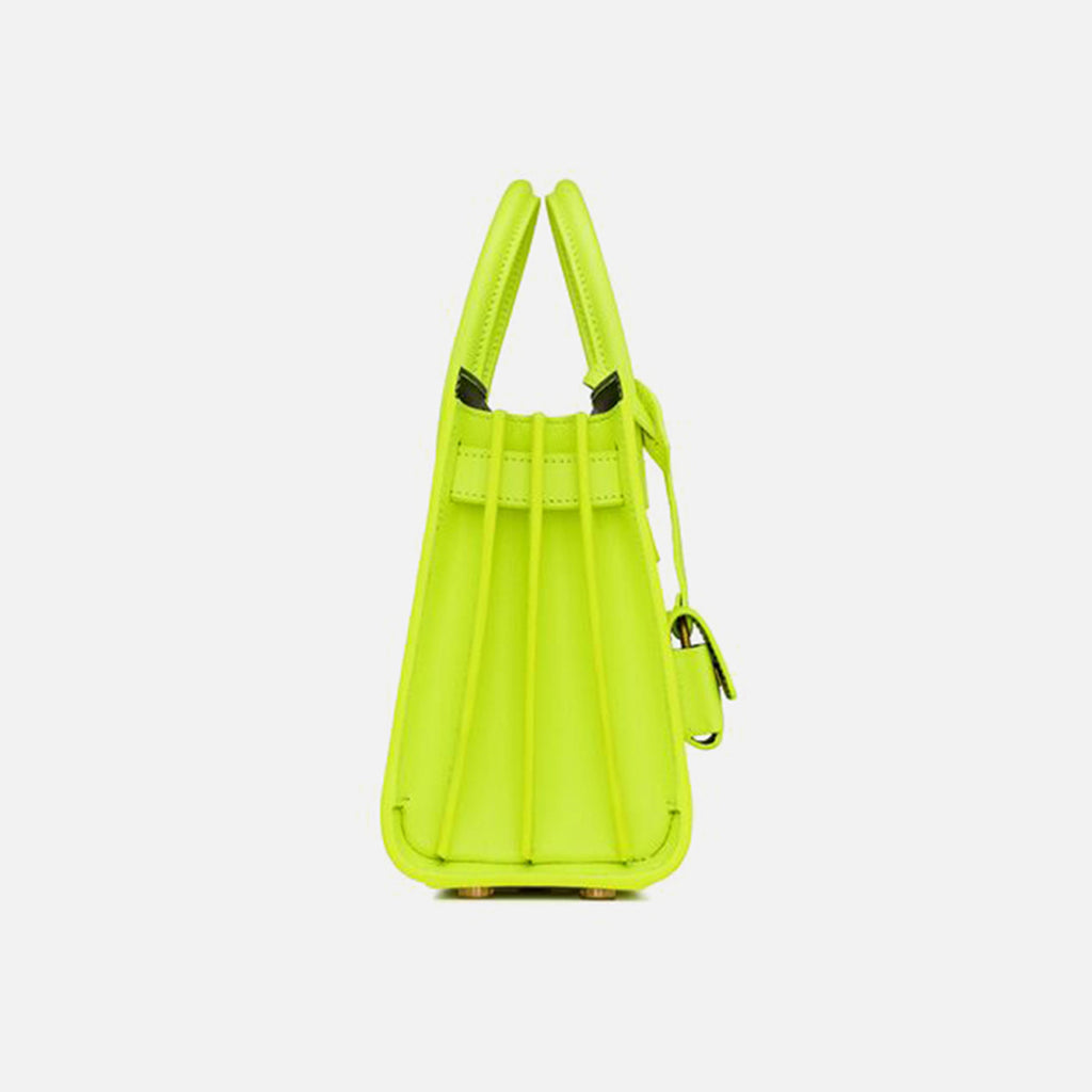 Saint Laurent Baby Sac de Jour Neon Leather Top Handle Bag