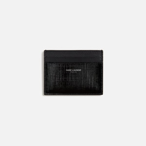 Saint Laurent anja YSL Black Grid Leather CC - Black