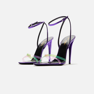 Saint Laurent Gippy 110 Sandal - Violet / Green / Fuxia