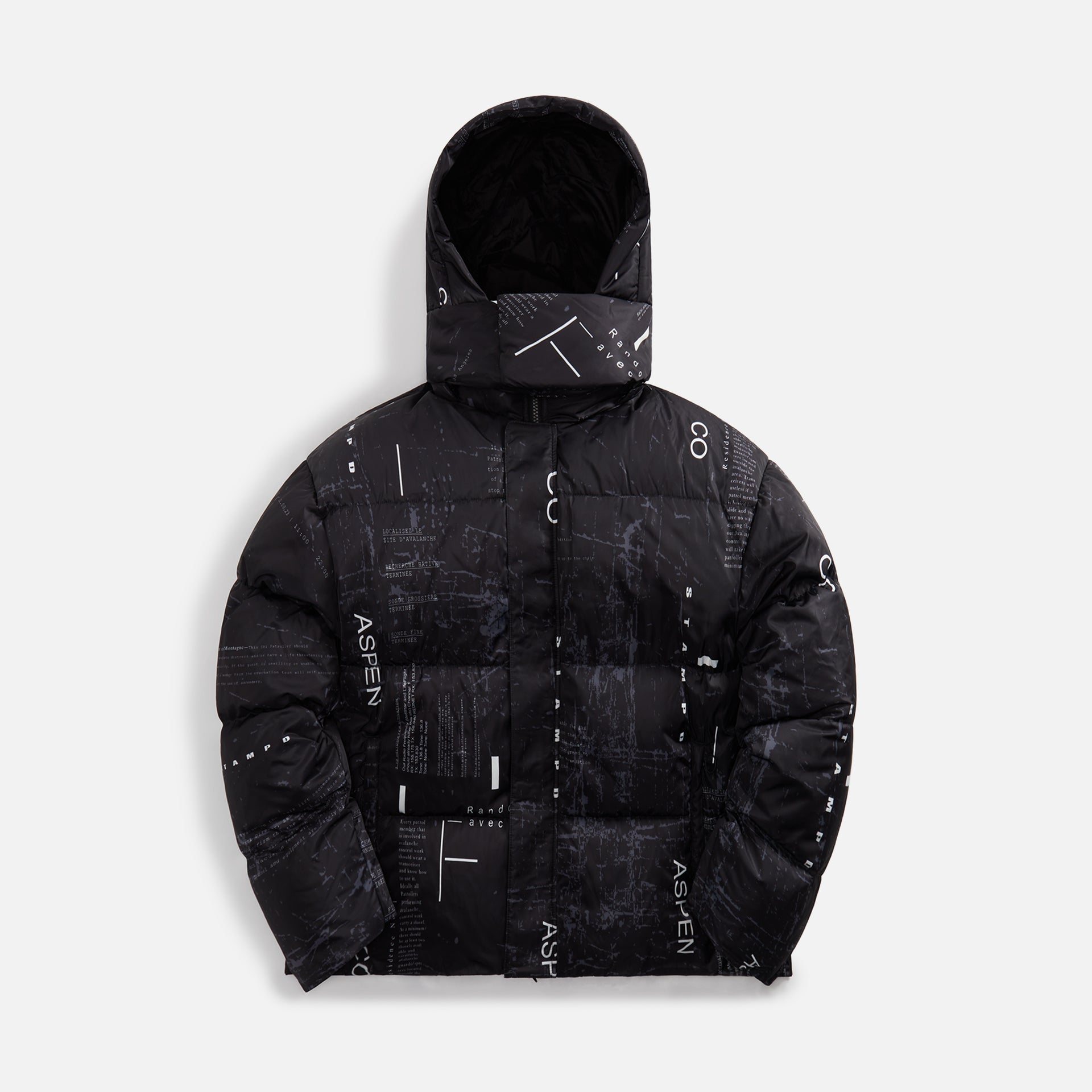 Stampd Aspen Transit Cropped Puffer Jacket - Black