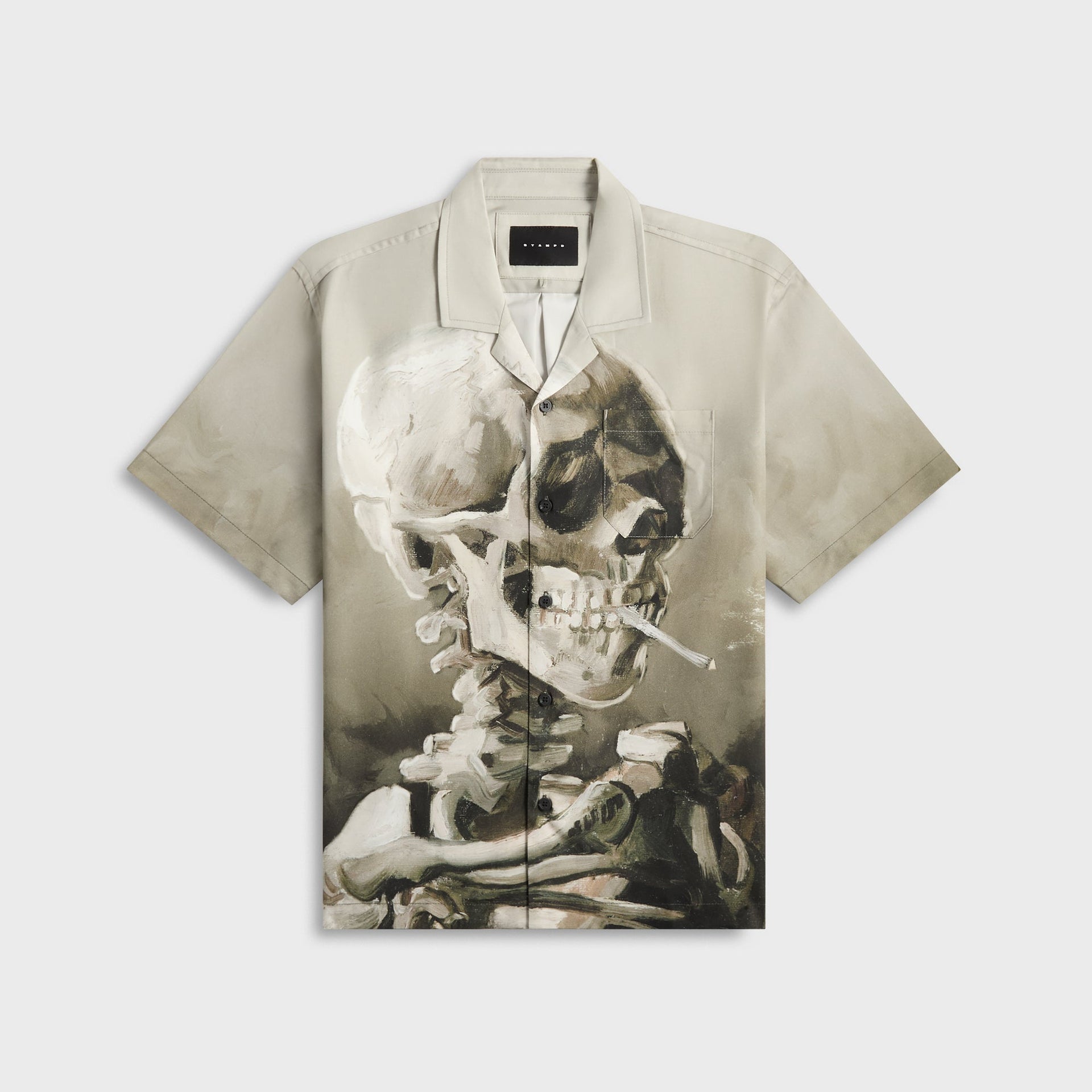 Stampd Van Gogh Camp Collar in Skeleton Print V2