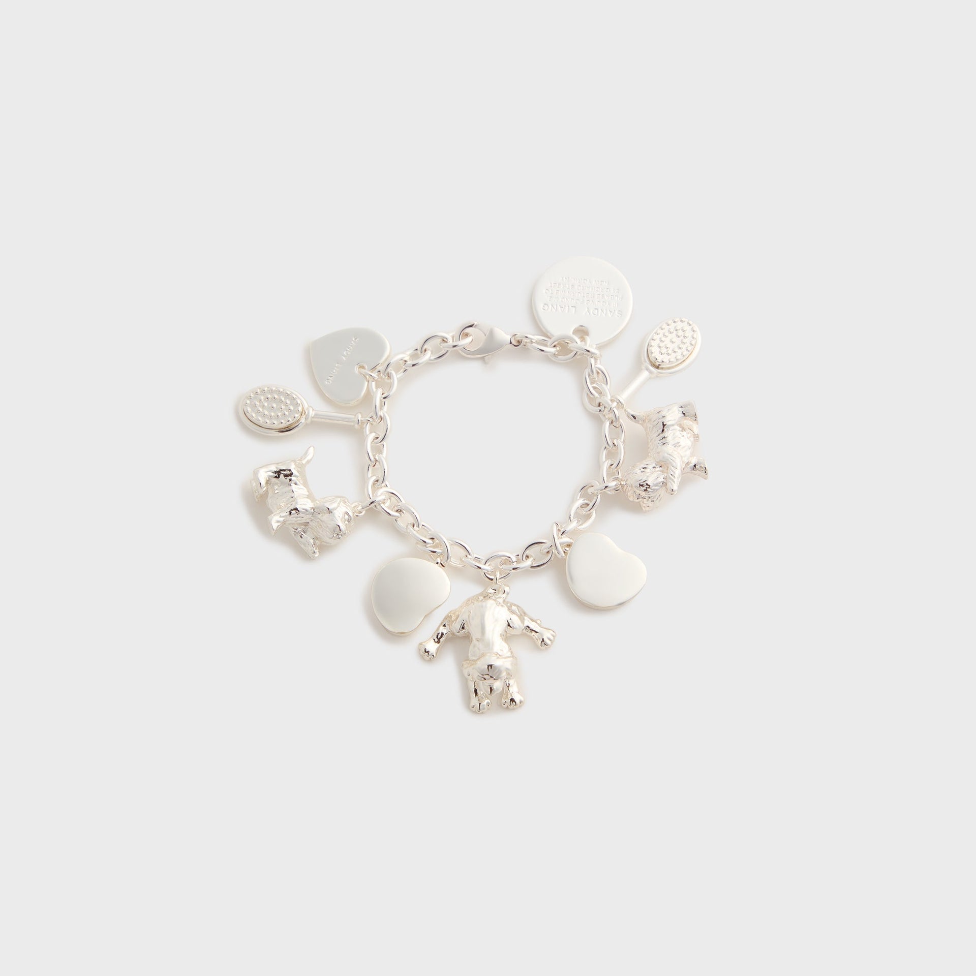 Sandy Liang My First Pet Charm Bracelet in Silver