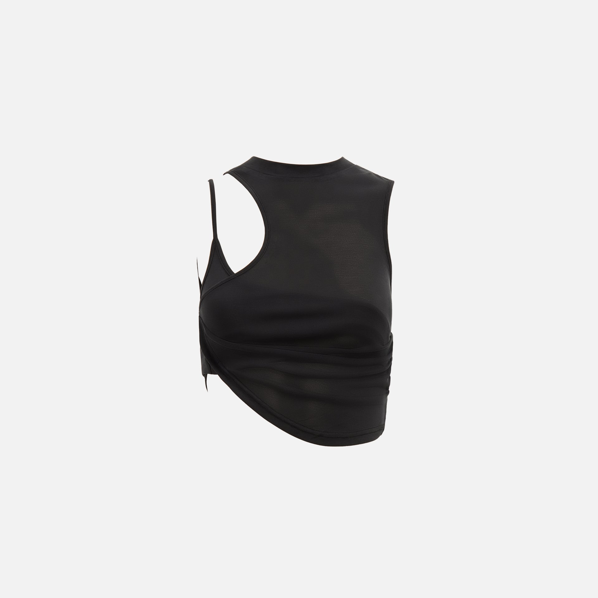 Hyein Seo Twisted Crop Top - Black