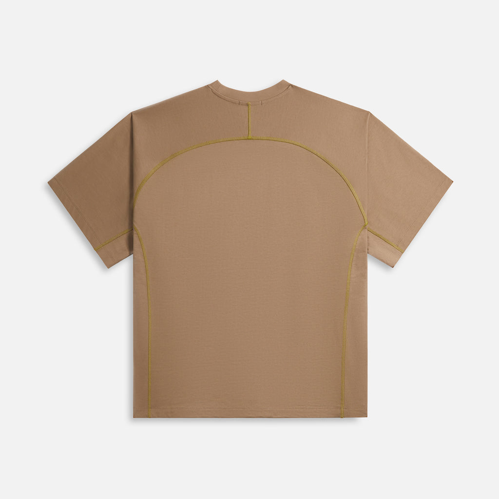 Adish Tatreez Logo Contrast Stitched Surf Tee - Khaki – Kith