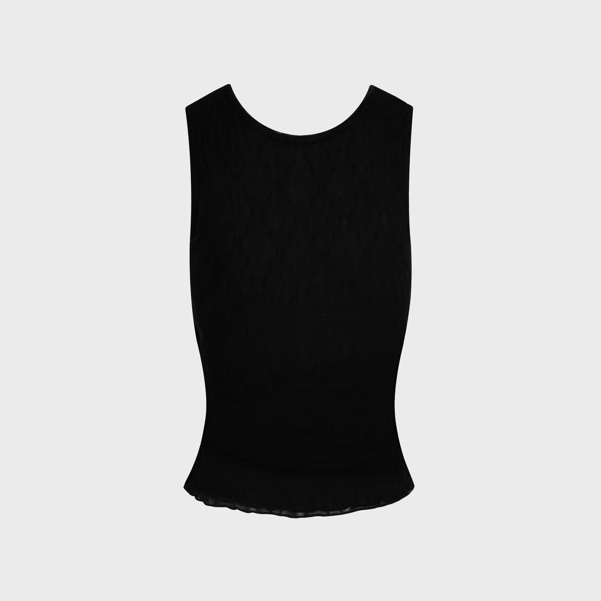 Second Skin Mariposa Sleeveless Wrap Top - Black