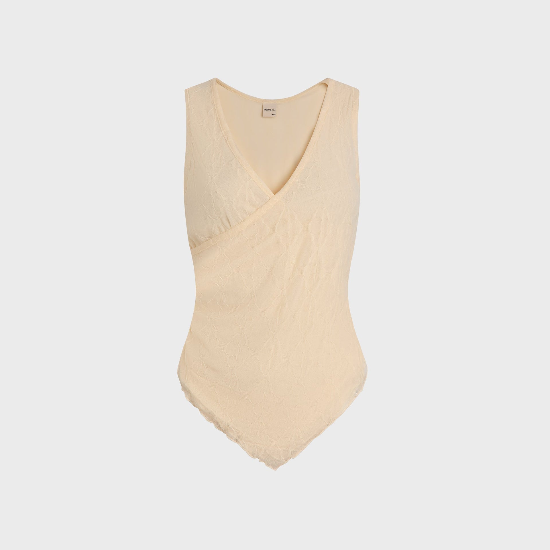Second Skin Mariposa Sleeveless Wrap Top - Cream