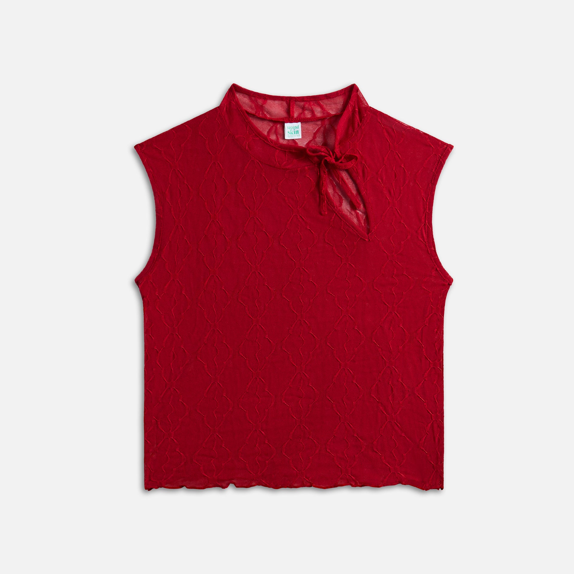 Second Skin Mariposa Keyhole Tee - Goji Berry