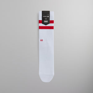 Kith Classics for Stance Crew Sock - White / Red