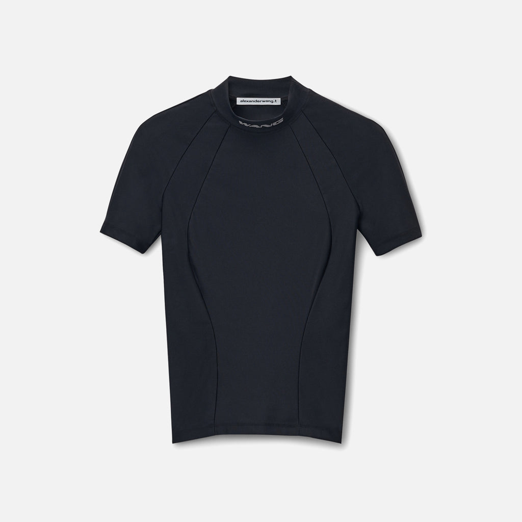 Outlet T Alexander Wang Top Black Scoop Neck