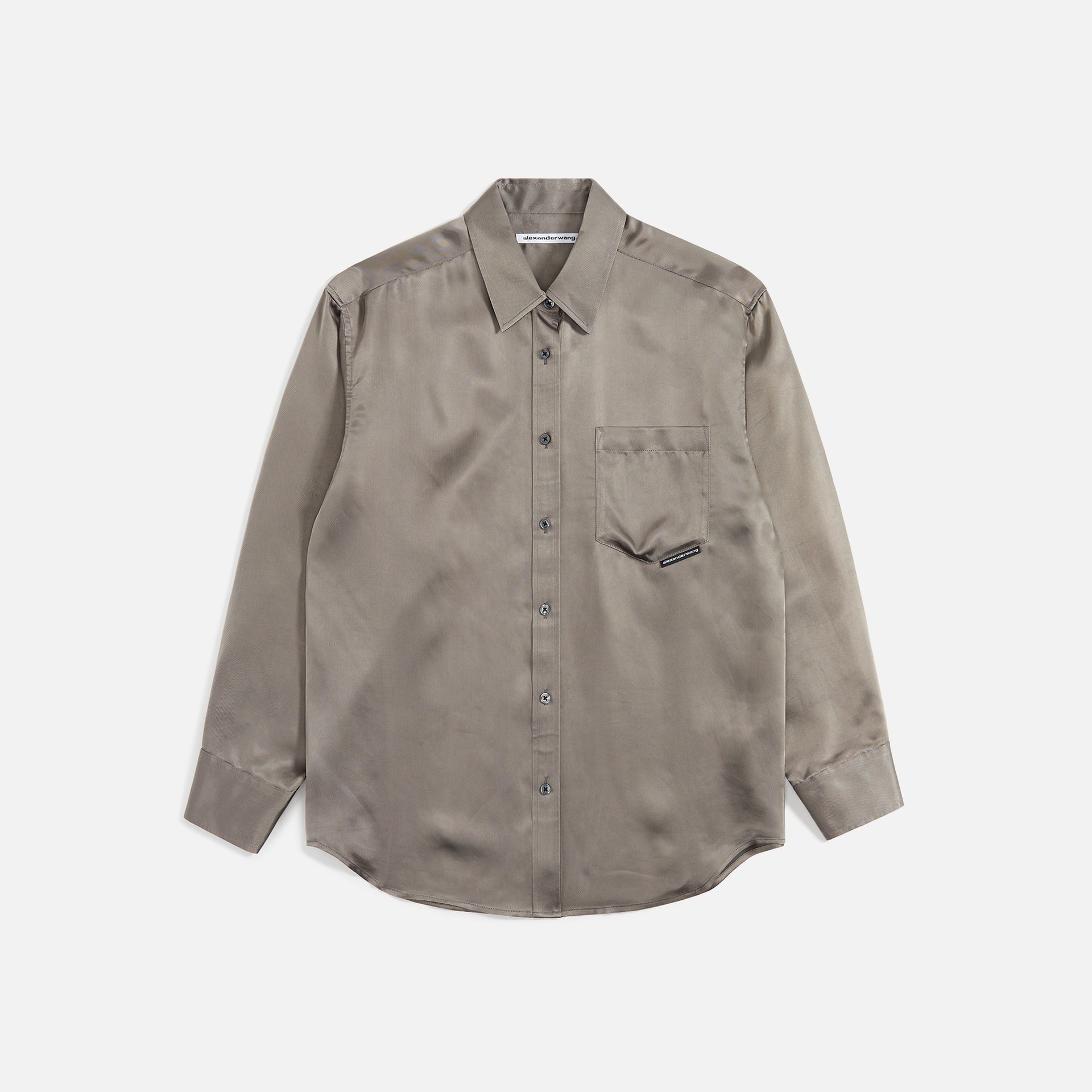 T by Alexander Wang Boyfriend Shirt - Grey / Black