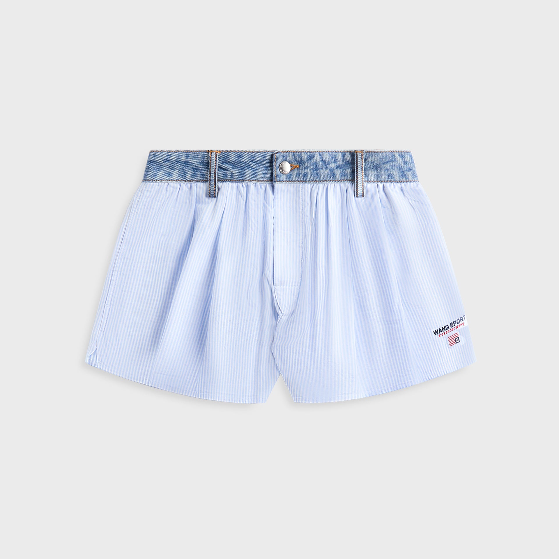 Alexander Wang Denim Waistband Short - Blue