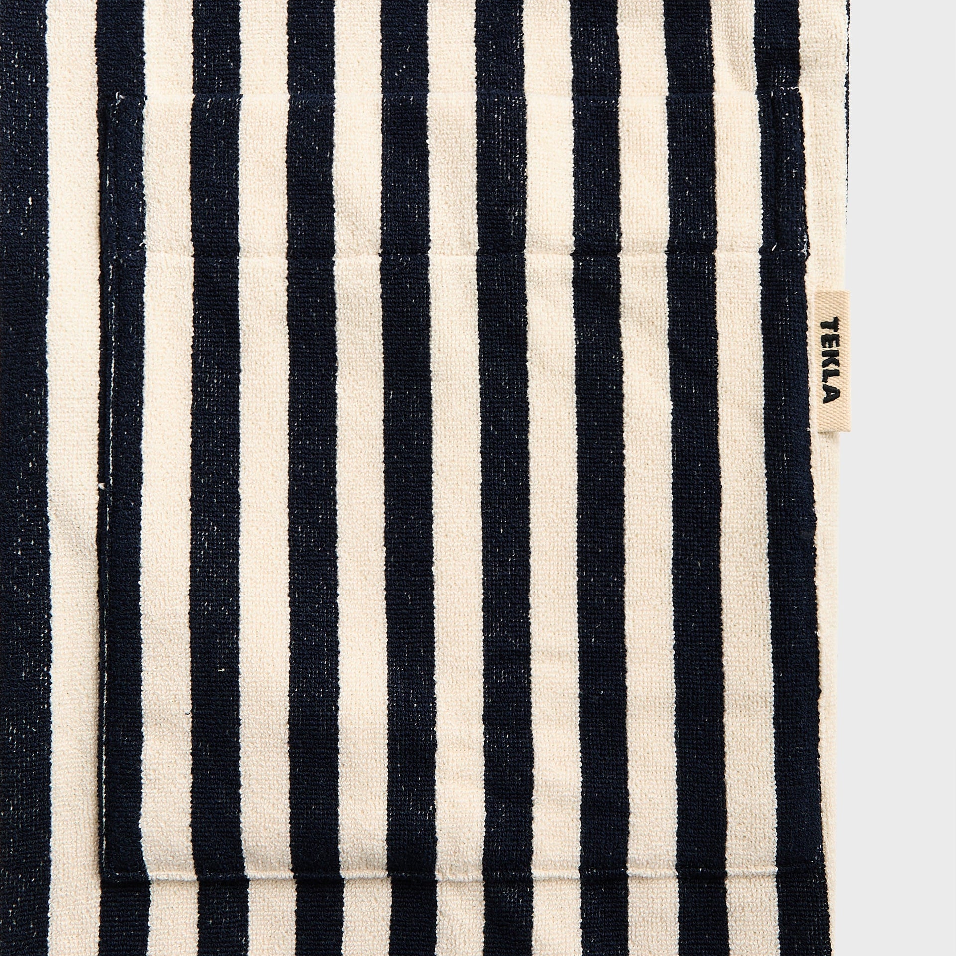 Tekla Hooded Bathrobe in Humbug Stripes