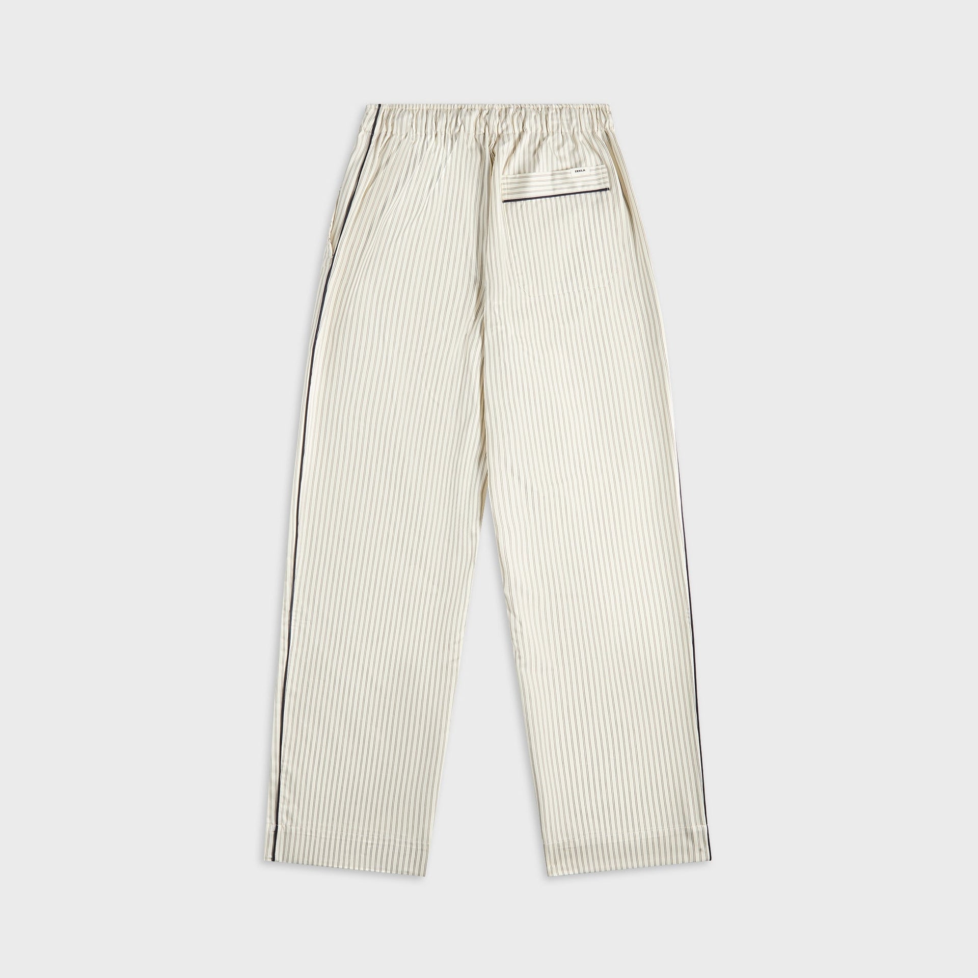 Tekla Sateen Pyjama Pant - Brown Pin Stripes