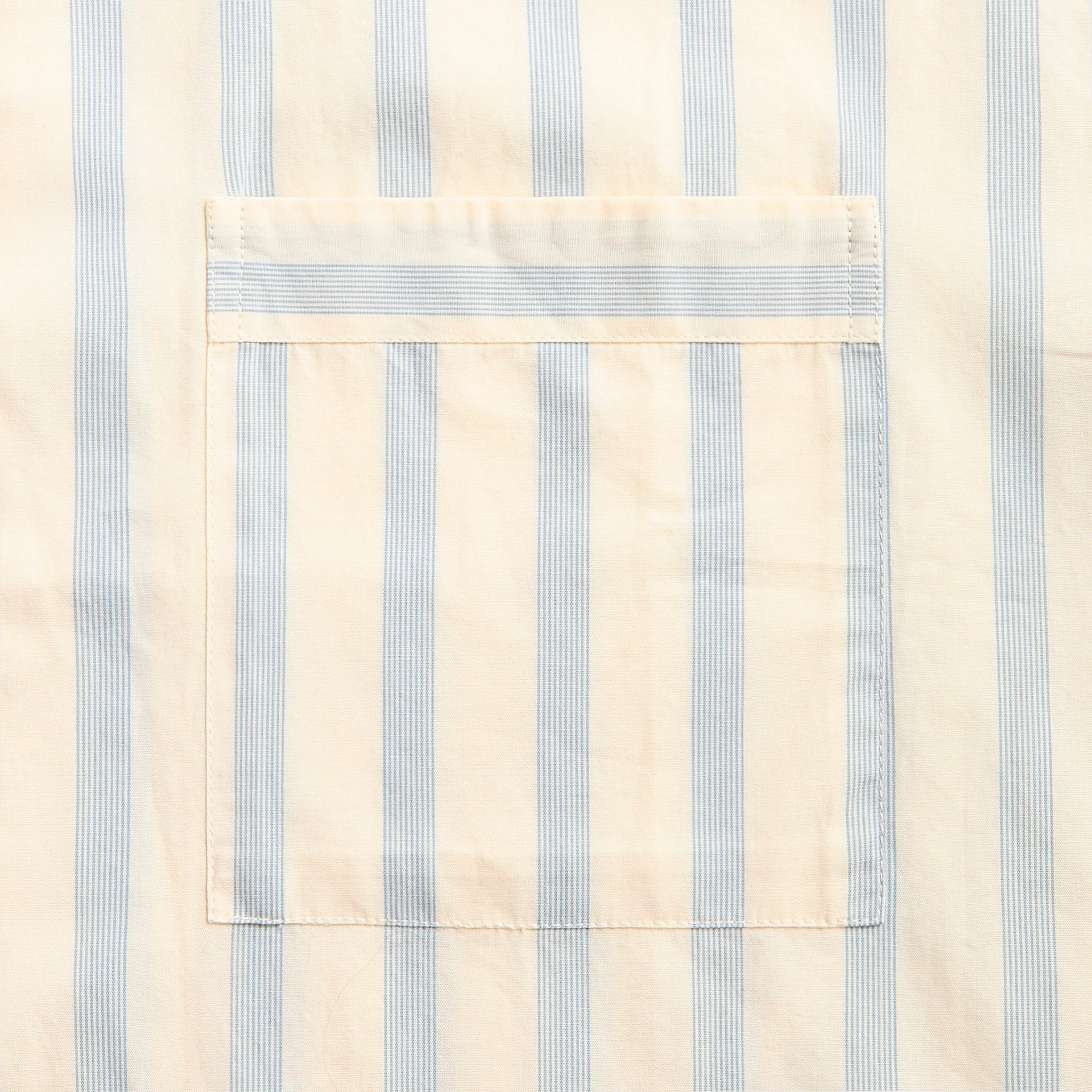 Tekla Poplin Pyjamas Short Sleeve Shirt in Needle Stipes