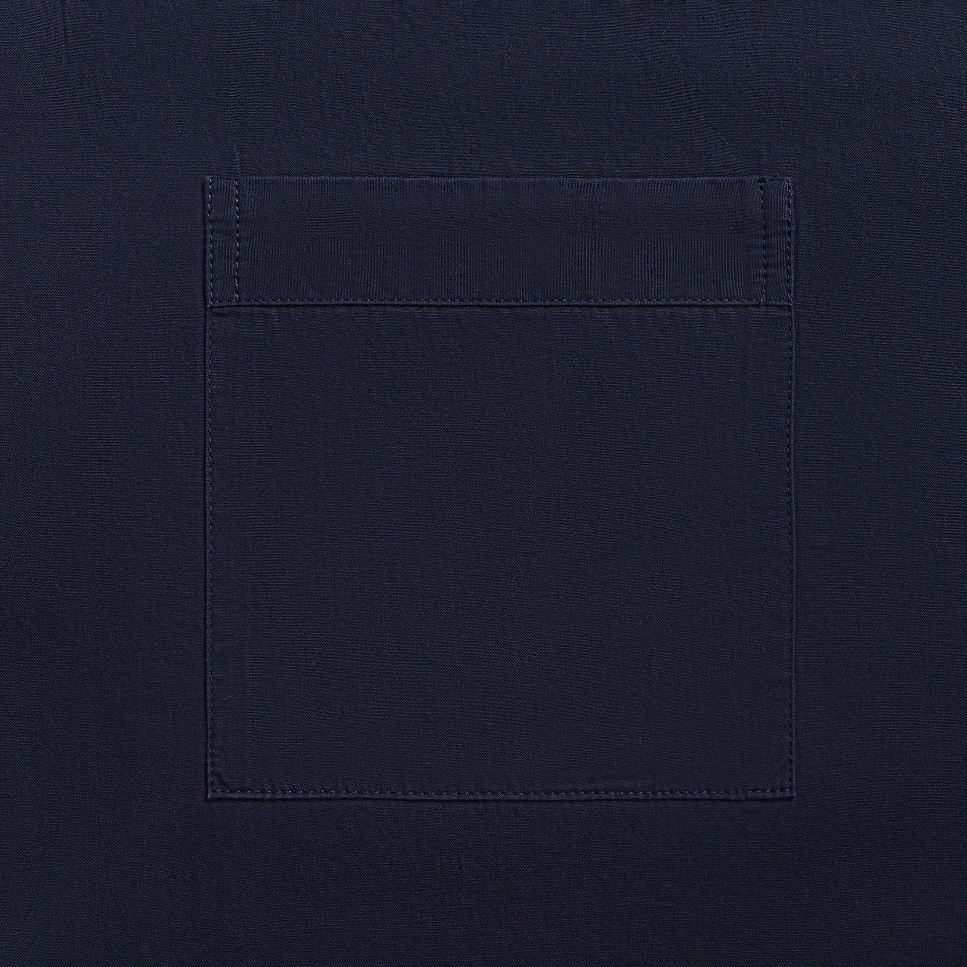 Tekla Poplin Pyjamas Short Sleeve Shirt in True Navy