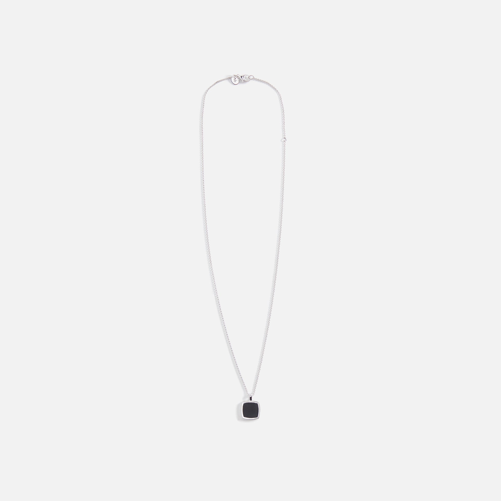 Tom Wood Cushion Pendant Onyx 925 Sterling Silver - Silver / Black