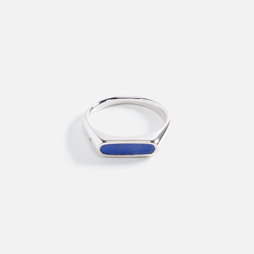 Tom Wood Mario Ring Lapis 925 Sterling Silver - Silver / Blue – Kith