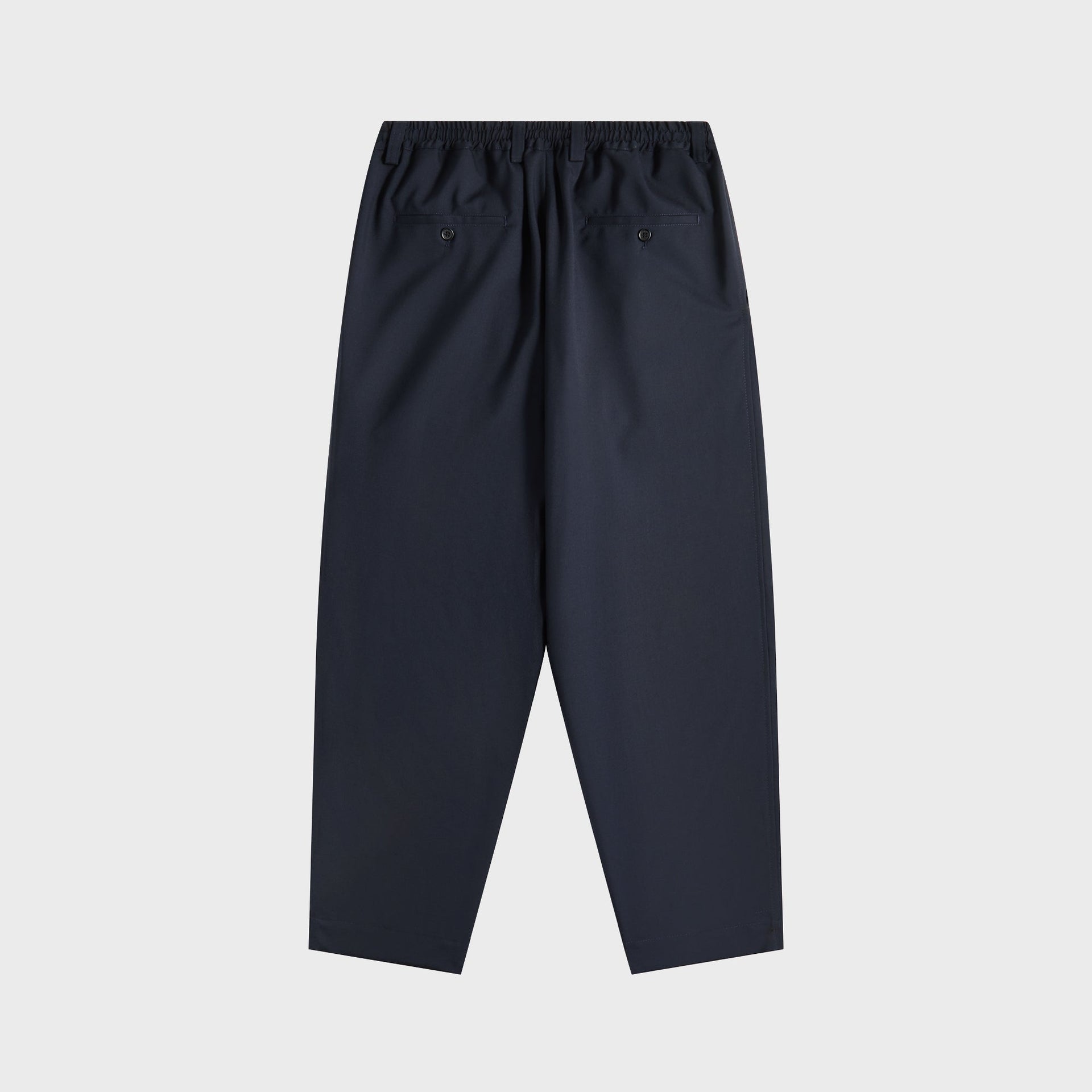 Marni Tropical Wool Cropped Drawstring Trousers in Blue / Black
