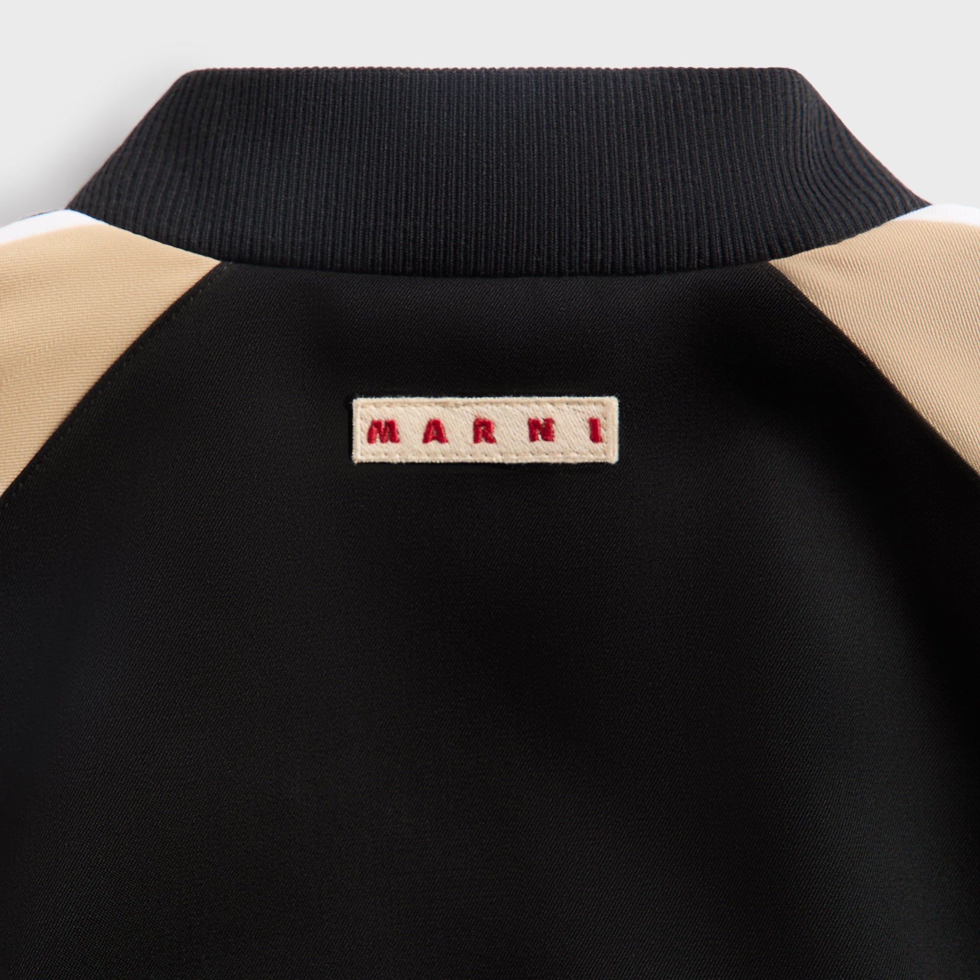 Marni Wool Raglan Sleeve Bomber Jacket in Black