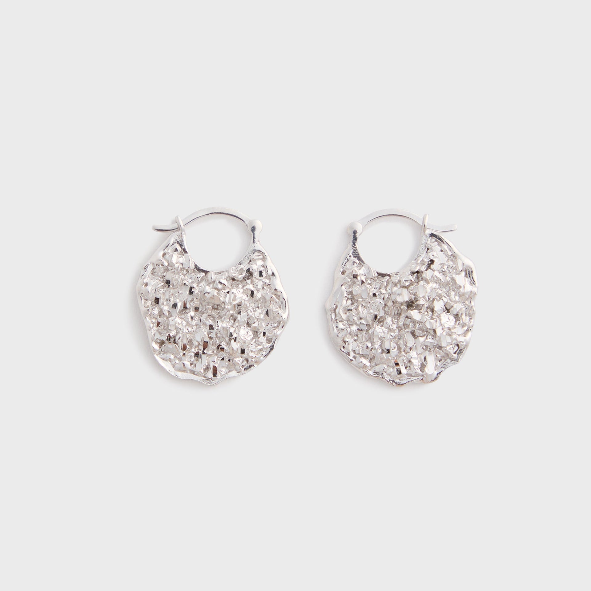 Veneda Carter Vc004 Small Hoop Earring in Rhodium