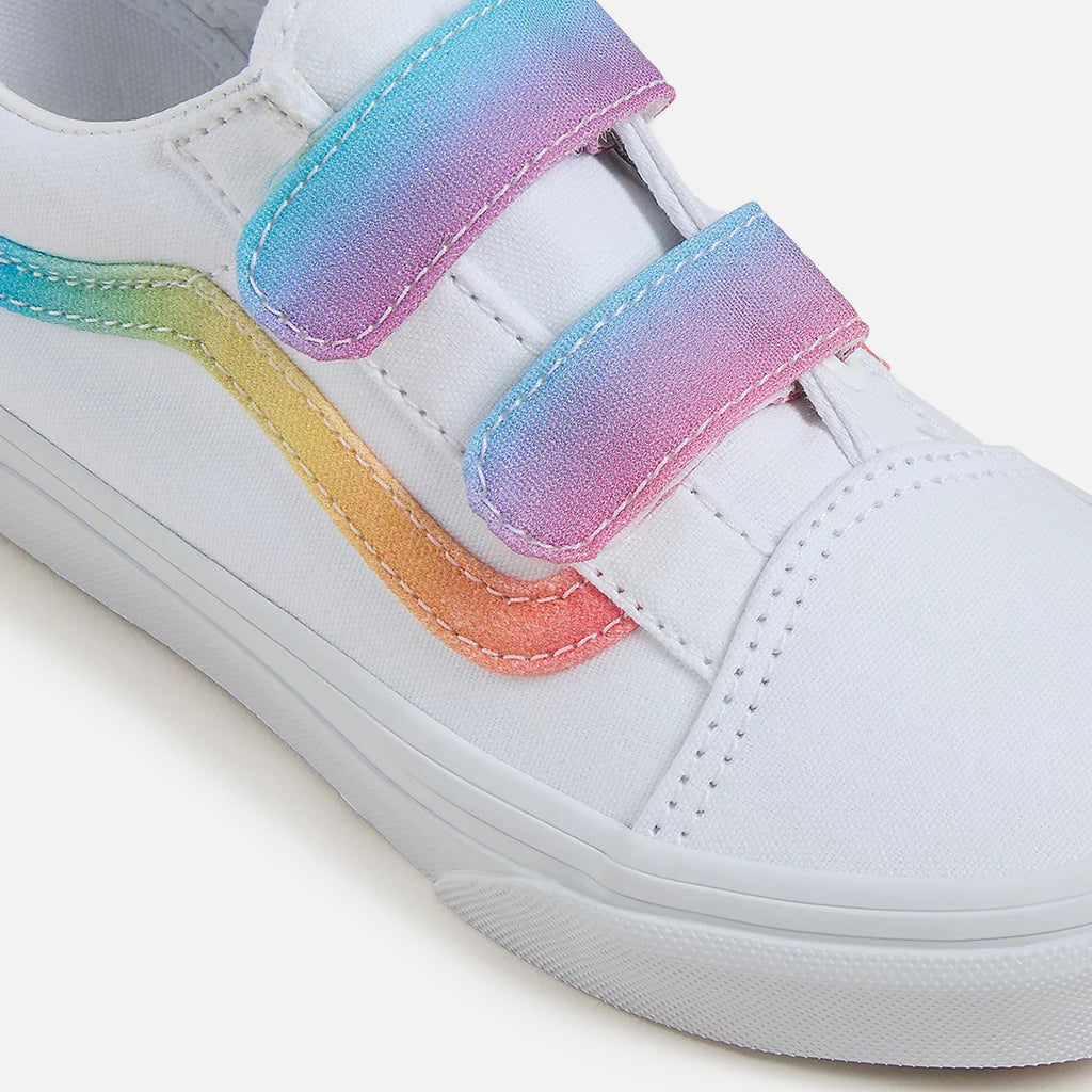 VANS PS Old Skool V Rainbow True White Multi Kith