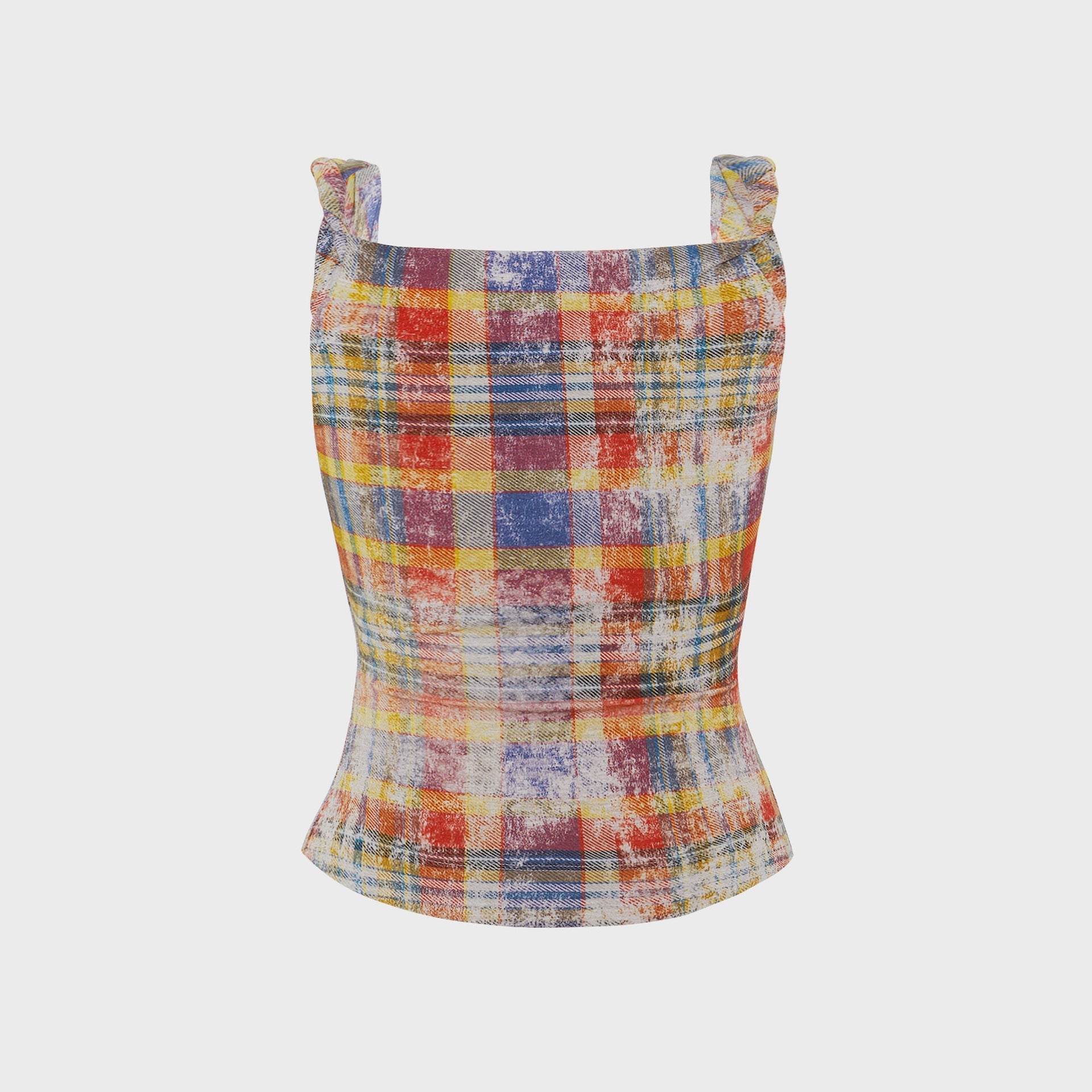 Vivienne Westwood Anna Top in Distressed Tartan