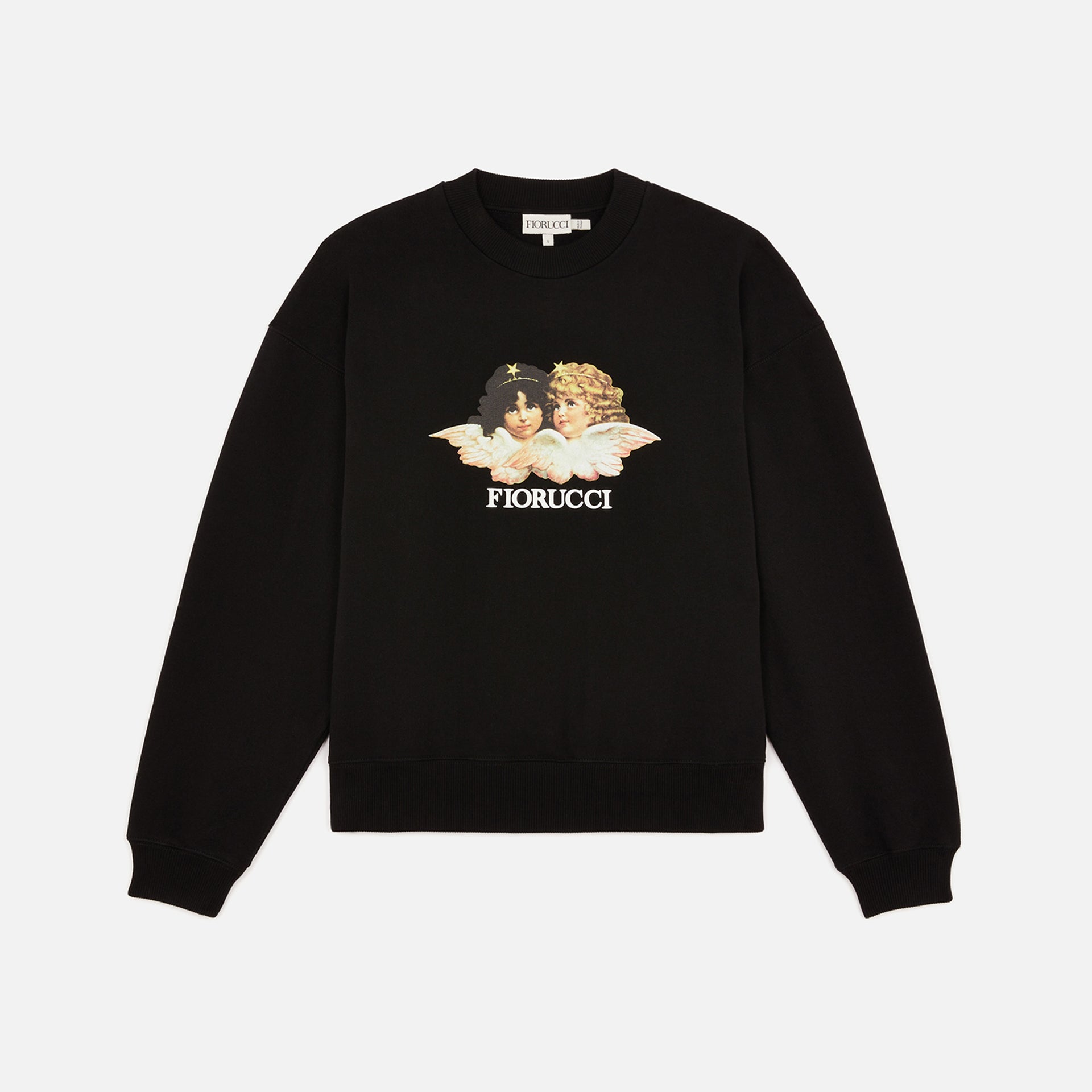 Fiorucci Crew Neck Angel Sweatshirt - True Black