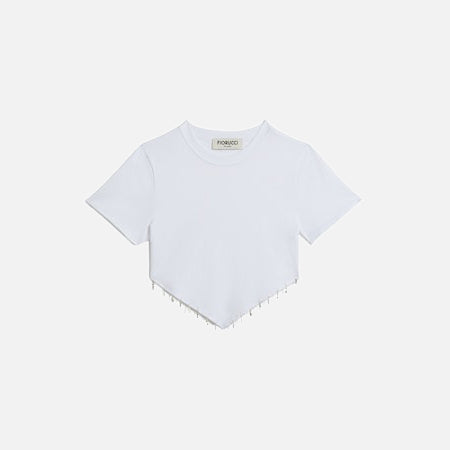 Fiorucci Charm Bandana Top - White
